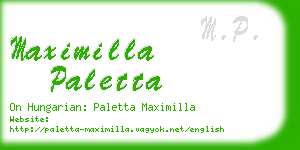 maximilla paletta business card